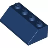 3037c63 - LEGO sötétkék kocka 45° elem 2 x 4 méretű