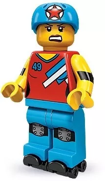 col09-8 LEGO Minifigura 9. sorozat - Roller Derby lány