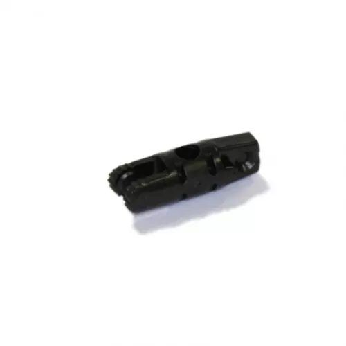 30554bc11 - LEGO fekete henger zsanér 1 x 3 méretű, 1 és 2 csatlakozóval a végén, oldalán lyukkal