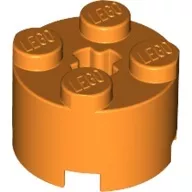 3941c4 - LEGO narancssárga kocka 2 x 2 méretű, kerek