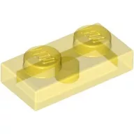 3023c19 - LEGO átlátszó sárga lap 1 x 2 méretű