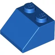 3039c7 - LEGO kék kocka 45° elem 2 x 2 méretű