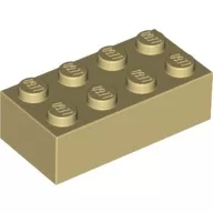 3001c2 - LEGO 2 x 4 kocka, világos krém színű