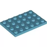 3032c156 - LEGO közepes azúr lap 4 x 6 méretű