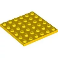 3958c3 - LEGO sárga lap 6 x 6 méretű