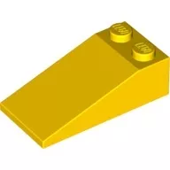 30363c3 - LEGO sárga kocka 18° lejtő 4 x 2 méretű