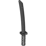 21459c11 - LEGO fekete minifigura kard négyszögletes markolattal, shamshir
