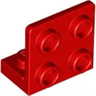 99207c5 - LEGO piros lap 1 x 2 - 2 x 2 inverz fordító