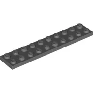 3832c85 - LEGO sötétszürke lap 2 x 10 méretű