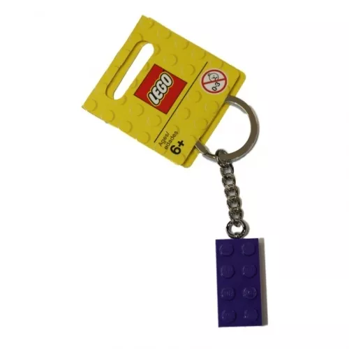 853379 - LEGO 2 x 4 lila kocka kulcstartó