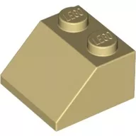 3039c2 - LEGO világos krémszínű (tan) kocka 45° elem 2 x 2 méretű