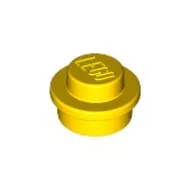 4073c3 - LEGO sárga lap 1 x 1 méretű kör alakú