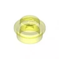 4073c16 - LEGO átlátszó neon-zöld lap 1 x 1 méretű kör alakú