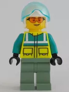 cty1344 - LEGO City férfi mentőhelikopter pilóta minifigura