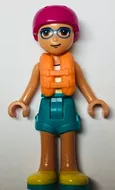 frnd513 - LEGO Friends Sebastian, mentőmellényben, sötét türkiz nadrágban és sisakban