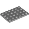 3032c86 - LEGO világos szürke lap 4 x 6 méretű