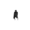 30554bc11 - LEGO fekete henger zsanér 1 x 3 méretű, 1 és 2 csatlakozóval a végén, oldalán lyukkal