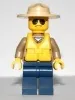 cty306 - LEGO CITY erdei rendőr minifigura kalapban, mentőmellényben