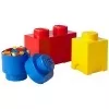 40140001 LEGO Tároló doboz 3 részes Multi-Pack, piros, kék, sárga