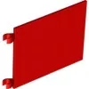 2525c5 - LEGO piros lap 6 x 4 méretű, zászló