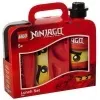 40591733 - LEGO Ninjago fekete műanyag uzsonnás doboz és kulacs egy csomagban