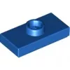 15573c7 - LEGO kék lap 1 x 2 méretű 1 bütyökkel - jumper, az alján bütyök aljzattal