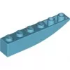 42023c156 - LEGO közepes azúr inverz lejtő 6 x 1 méretű