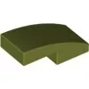 11477c155 - LEGO oliva zöld kocka íves, 2 x 1 méretű, sima