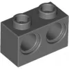 32000c85 - LEGO sötétszürke technic kocka 1 x 2 méretű 2 lyukkal