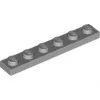 3666c86 - LEGO világosszürke lap 1 x 6 méretű