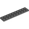 3832c85 - LEGO sötétszürke lap 2 x 10 méretű