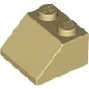 3039c2 - LEGO világos krémszínű (tan) kocka 45° elem 2 x 2 méretű
