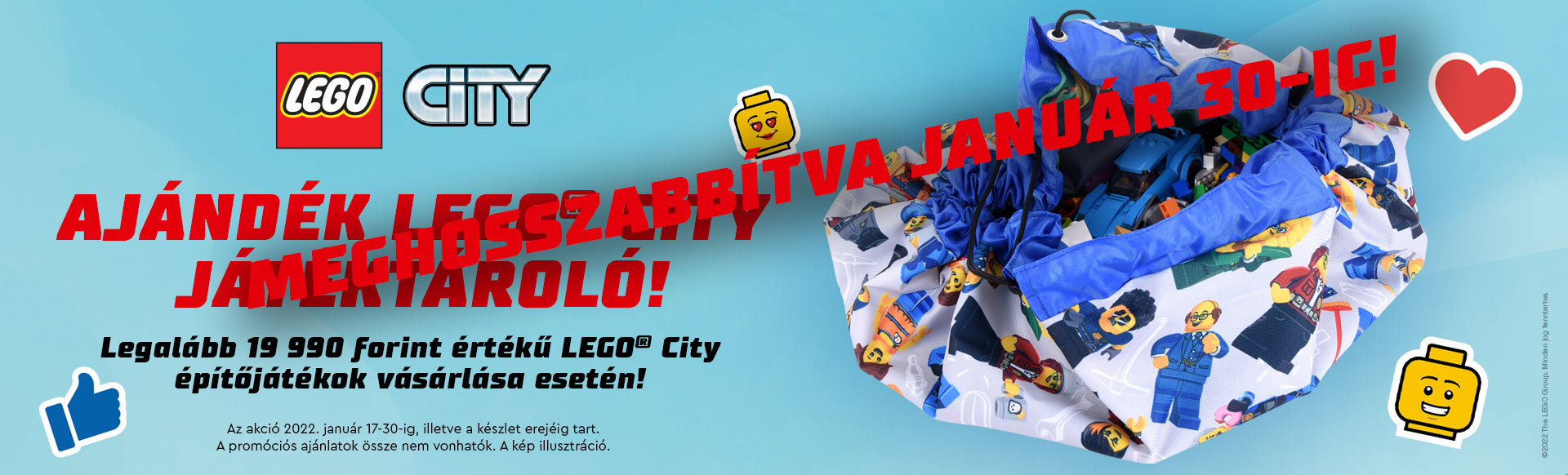 LEGO City tárolózsák ajándék