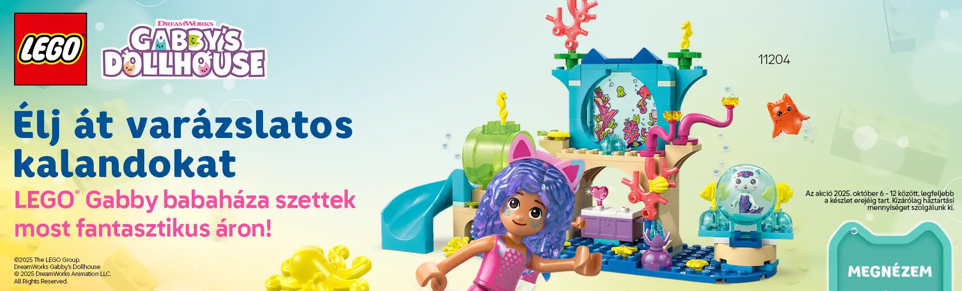 Élj át varázslatos kalandokat! LEGO® Gabby's Dollhouse akció 2025. október 6 - 12 között, legfeljebb a készlet erejéig. Kizárólag háztartási mennyiséget szolgálunk ki.