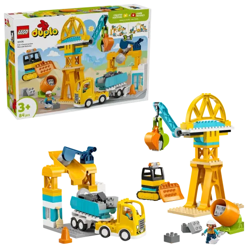 10476 - LEGO® DUPLO® - 3 az 1-ben építési terület és munkagépek