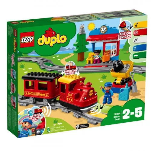 10874serult - LEGO DUPLO Vasút Gőzmozdony - Sérült dobozos!