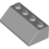 3037c86 - LEGO világos szürke kocka 45° elem 2 x 4 méretű