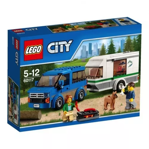 60117serult - LEGO® City Furgon és lakókocsi - Sérült dobozos