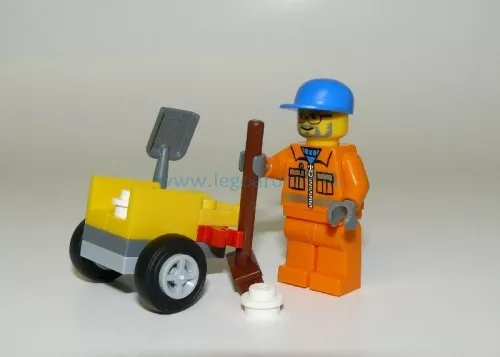 acs04 - LEGO CITY Utcaseprő és kézikocsi hógolyókkal