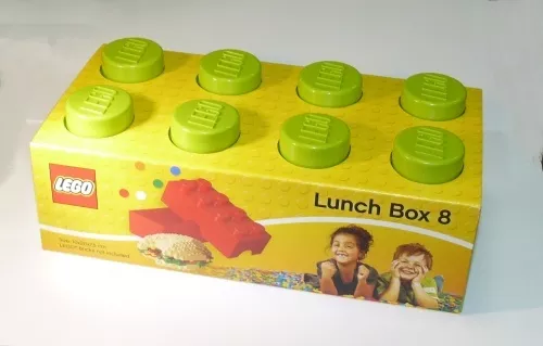 4023-120 - LEGO Tároló doboz 2x4-es, uzsonnás doboz, lime színben