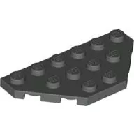 2419c85 - LEGO sötétszürke lap 6 x 3 méretű levágott sarkokkal