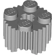92947c86 - LEGO világosszürke kocka 2 x 2 méretű, kerek, csíkozott