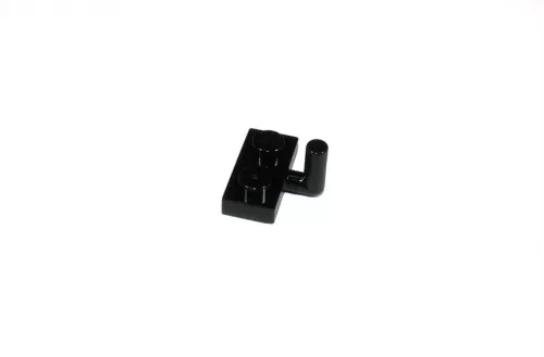 4623c11 - LEGO fekete lap 1 x 2 méretű, felfelé néző horoggal