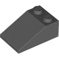 3298c85 - LEGO sötétszürke kocka 33° elem 3 x 2 méretű