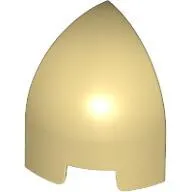 1871c2 - LEGO világos krémszínű (tan) kocka 1 x 1 x 1 1/3 méretű sima, íves tetővel, sarok