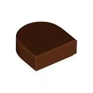 24246c88 - LEGO vörösesbarna csempe félkör kiegészítéssel 1 x 1 méretű