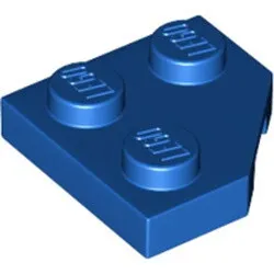 26601c7 - LEGO kék lap 2 x 2 méretű, lecsapott sarokkal