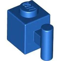 2921c7 - LEGO kék kocka 1 x 1 méretű, fogantyúval