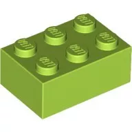 3002c34 - LEGO lime kocka 2 x 3 méretű