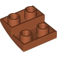 32803c68 - LEGO sötét narancssárga lejtő 2 x 2 méretű, íves, inverz